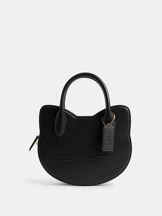 Coach Handbags - Coach Black Cat-Shape Top-Handle Mini Bag